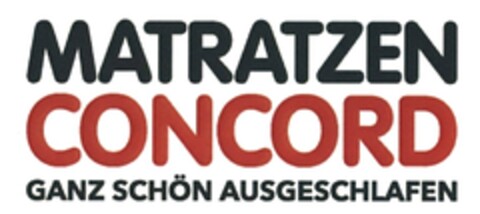 MATRATZEN CONCORD GANZ SCHÖN AUSGESCHLAFEN Logo (DPMA, 09.02.2017)