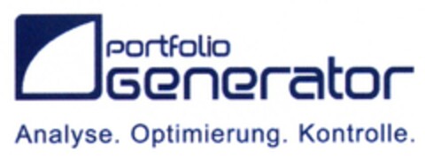 portfolio generator Analyse. Optimierung. Kontrolle. Logo (DPMA, 09.10.2006)