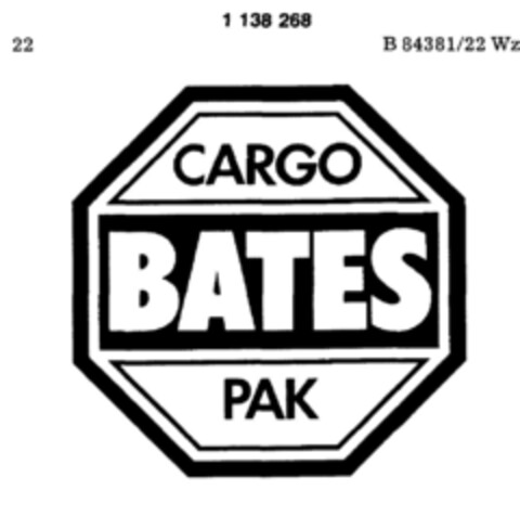CARGO BATES PAK Logo (DPMA, 22.04.1988)