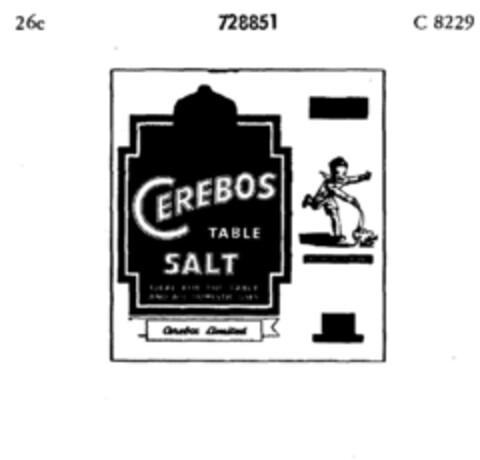 CEREBOS TABLE SALT Logo (DPMA, 08/12/1958)