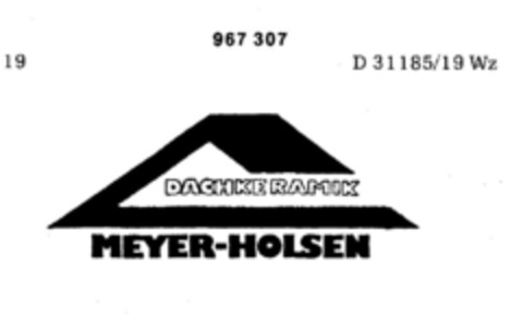 DACHKERAMIK MEYER-HOLSEN Logo (DPMA, 22.04.1977)