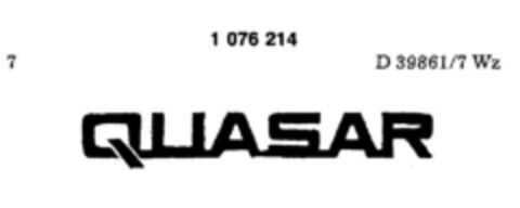 QUASAR Logo (DPMA, 06/14/1984)