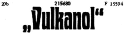 "Vulkanol" Logo (DPMA, 04.09.1916)