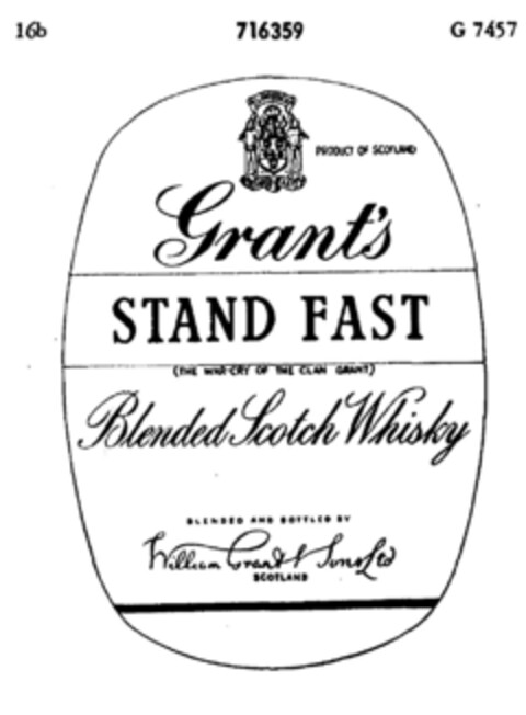 Grant`s STAND FAST Logo (DPMA, 25.11.1957)