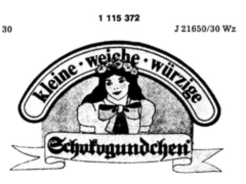 kleine weiche würzige Schokogundchen Logo (DPMA, 29.01.1987)