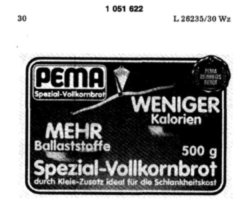 PEMA Spezial-Vollkornbrot Logo (DPMA, 28.01.1983)