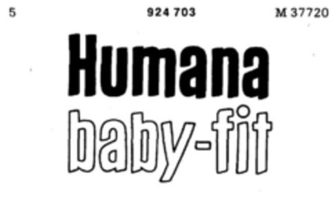 Humana baby-fit Logo (DPMA, 21.05.1973)