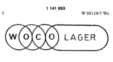 WOCO LAGER Logo (DPMA, 02.05.1988)