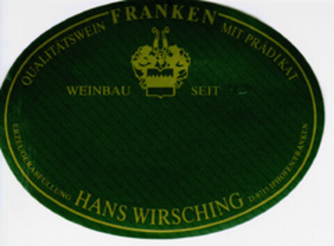 FRANKEN HANS WIRSCHING Logo (DPMA, 02/07/1990)