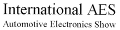 International AES Automotive Electronics Show Logo (DPMA, 01/26/2012)