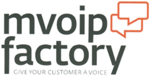mvoip factory GIVE YOUR CUSTOMER A VOICE Logo (DPMA, 19.04.2013)
