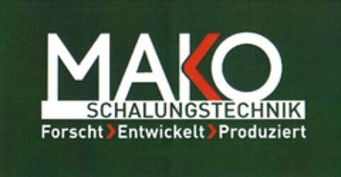 MAKO SCHALUNGSTECHNIK Logo (DPMA, 30.10.2014)