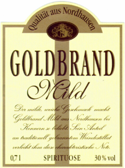 GOLDBRAND Mild Logo (DPMA, 03.04.1997)