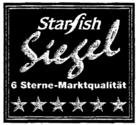 Starfish Siegel 6 Sterne-Marktqualität Logo (DPMA, 06/20/1998)