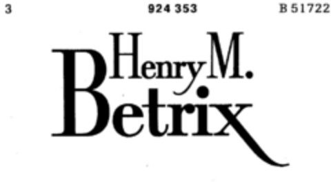 HenryM. Betrix Logo (DPMA, 30.10.1973)