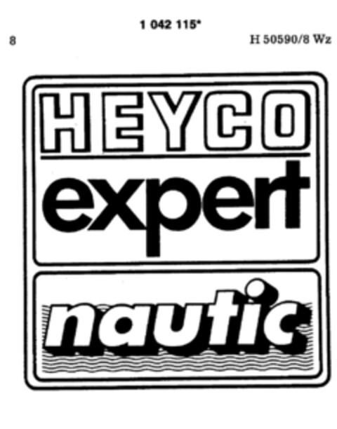 HEYCO expert nautic Logo (DPMA, 10/30/1982)