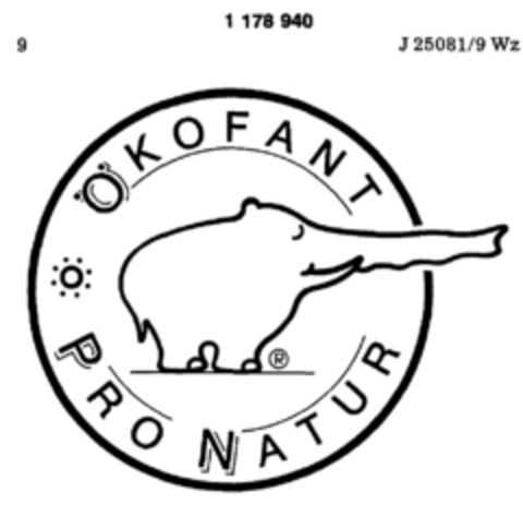 ÖKOFANT PRO NATUR Logo (DPMA, 23.04.1990)