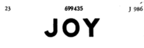 JOY Logo (DPMA, 07.01.1953)