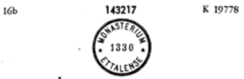 MONASTERIUM ETTALENSE Logo (DPMA, 23.01.1911)