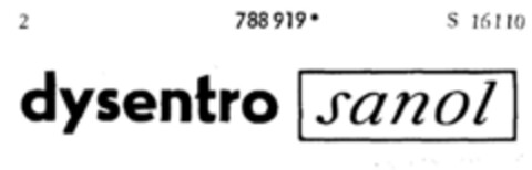 dysentro sanol Logo (DPMA, 18.03.1964)