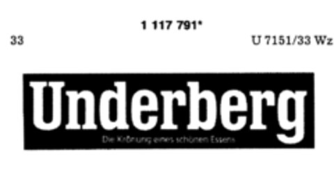 Underberg Die Krönung eines schönen Essens Logo (DPMA, 05.01.1988)