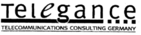 Telegance TELECOMMUNICATIONS CONSULTING GERMANY Logo (DPMA, 17.01.2000)