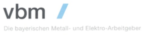 vbm / Die bayerischen Metall- und Elekro-Arbeitgeber Logo (DPMA, 23.12.2009)