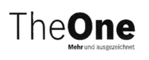 The One Mehr und ausgezeichnet Logo (DPMA, 13.01.2010)
