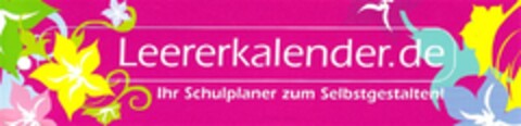 Leererkalender.de Ihr Schulplaner zum Selbstgestalten! Logo (DPMA, 01.03.2011)