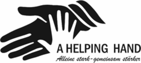A HELPING HAND Alleine stark - gemeinsam stärker Logo (DPMA, 03.11.2020)