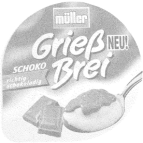 müller Grieß Brei SCHOKO richtig schokoladig Logo (DPMA, 22.10.1999)