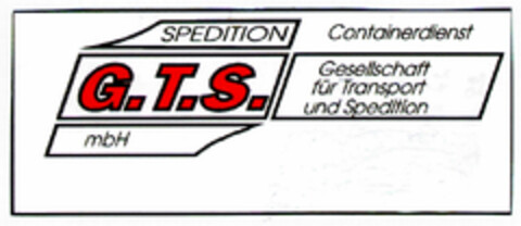 SPEDITION G.T.S. mbH Containerdienst Logo (DPMA, 10/27/1999)