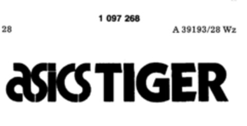 asics TIGER Logo (DPMA, 11/06/1984)