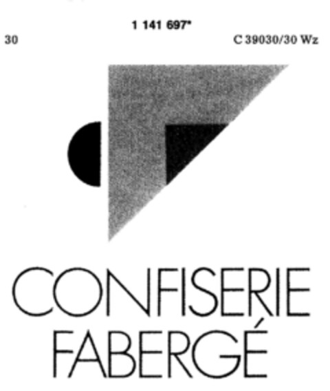 CONFISERIE FABERGE Logo (DPMA, 28.04.1989)