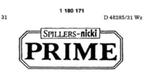 SPILLERS-nicki PRIME Logo (DPMA, 17.07.1990)