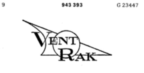 VENT RAK Logo (DPMA, 05.10.1974)