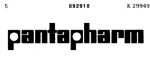 pantapharm Logo (DPMA, 10.06.1969)