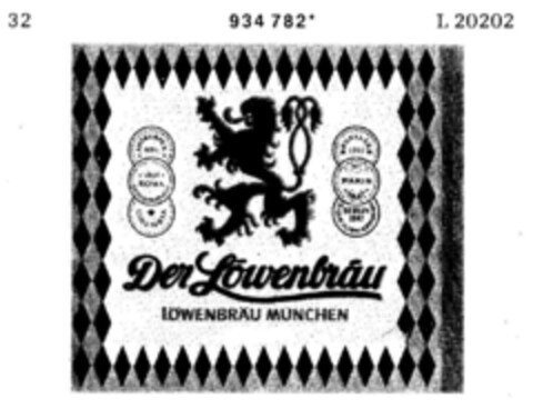 Der Löwenbräu Logo (DPMA, 10.12.1974)