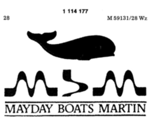 MAYDAY BOATS MARTIN Logo (DPMA, 28.08.1986)
