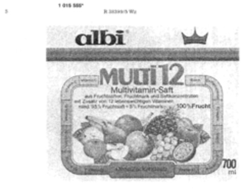 albi MULTI 12 Multivitamin-Saft Logo (DPMA, 11.12.1980)