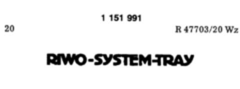 RIWO-SYSTEM-TRAY Logo (DPMA, 06.02.1989)