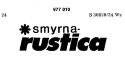 smyrna-rustica Logo (DPMA, 04/09/1977)