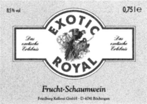 EXOTIC ROYAL Logo (DPMA, 12/11/1991)