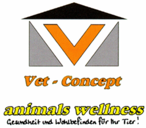Vet-Concept animals wellness Gesundheit und Wohlbefinden für Ihr Tier! Logo (DPMA, 02.03.2000)