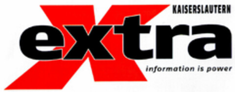 KAISERSLAUTERN X extra information is power Logo (DPMA, 13.03.2001)