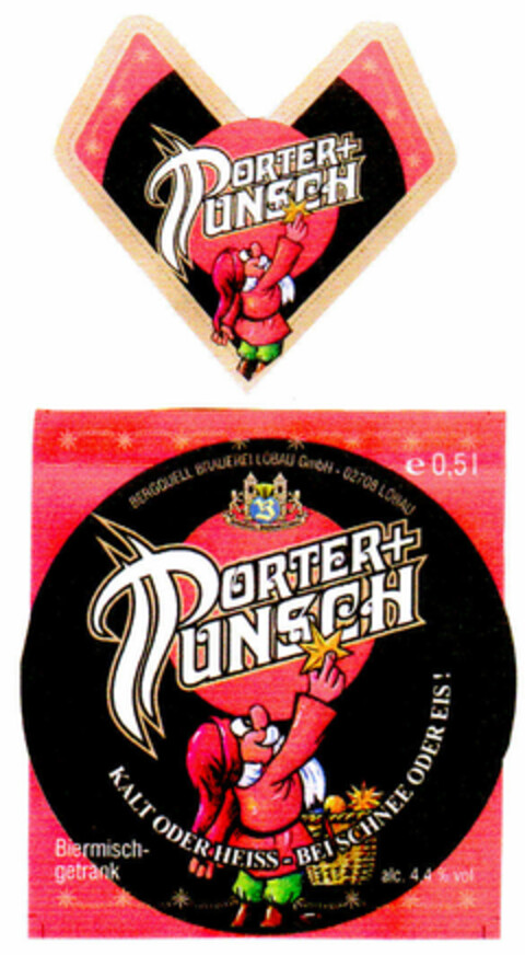 PORTER+PUNSCH KALT ODER HEISS - BEI SCHNEE ODER EIS! Logo (DPMA, 02.11.2001)