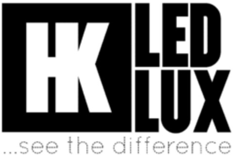 HK LED LUX see the difference Logo (DPMA, 11.03.2014)