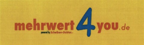 mehrwert4you.de powered by Scheiben-Doktor.de Logo (DPMA, 24.03.2015)