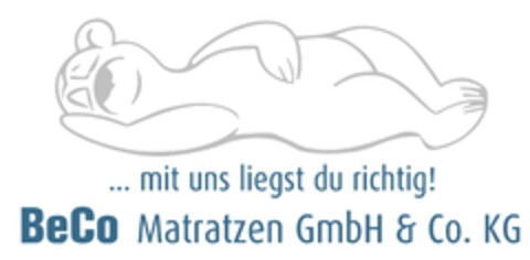 ... mit uns liegst du richtig! BeCo Matratzen GnbH & Co. KG Logo (DPMA, 23.12.2021)