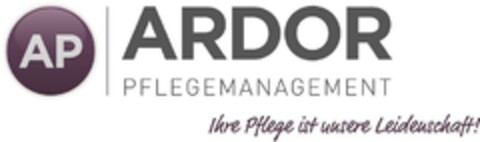 AP ARDOR PFLEGEMANAGEMENT Ihre Pflege ist unsere Leidenschaft! Logo (DPMA, 10.03.2023)